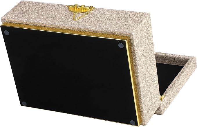 HofferRuffer Elegant Faux Leather Decorative Box, Storage Jewelry Box Organizer - Image 9