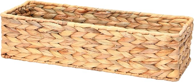 Household Essentials Water Hyacinth Rectangular Storage Basket by HouseholdEssentials