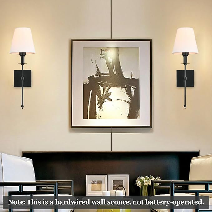 Bsmathom Wall Sconces Sets of 2, Rustic Industrial Wall Lamps, Hardwired Column - Image 7