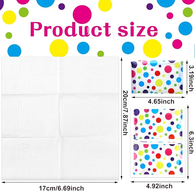 Geyee 50 Packs Tissue Travel Size Facial Paper Napkins Travel Packs Disposable - Image 2