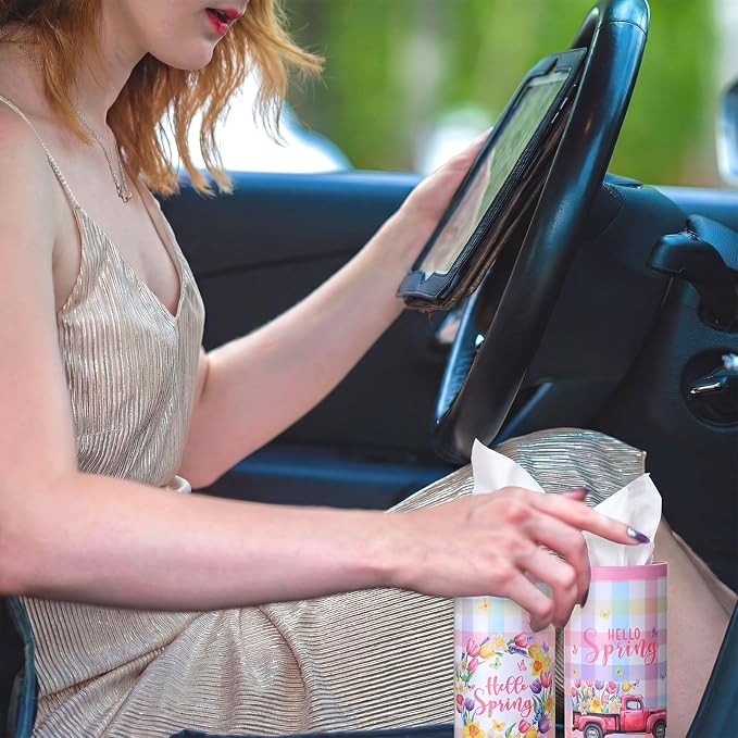 12 Pack Hello Spring Car Tissue Cylinder Holder Bulk - Image 6