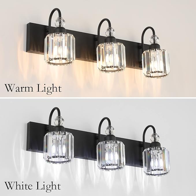 Ralbay Modern Crystal Vanity Light 3-Lights Modern Crystal Vanity Lights - Image 3
