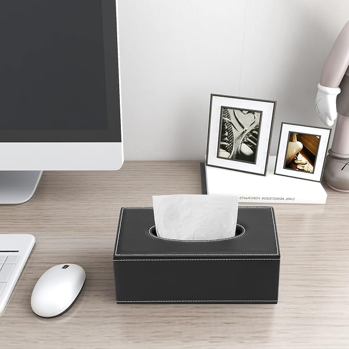 KINGFOM Rectangular PU Leather Tissue Box Cover - Image 7