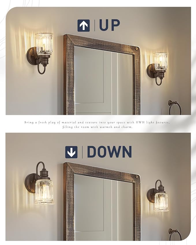 Sconce Wall Lighting, HWH 1-Light Wall Sconce Modern Indoor Wall Light Fixtures - Image 4