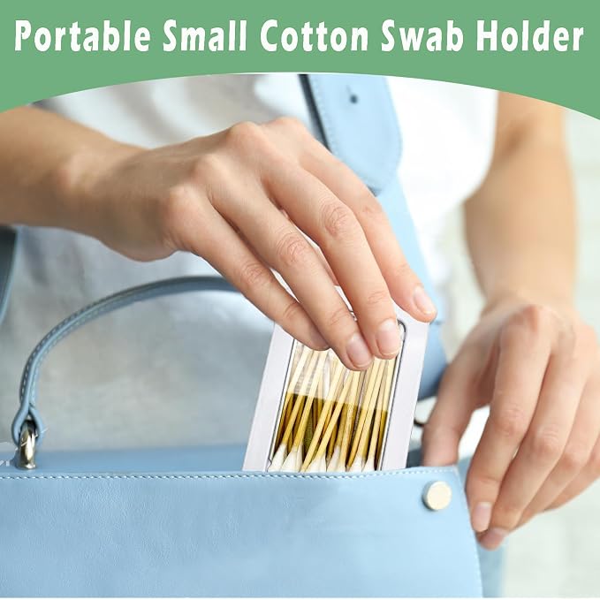 Cotton Swab Holder for Travel, Travel Floss Picks Case - Image 4