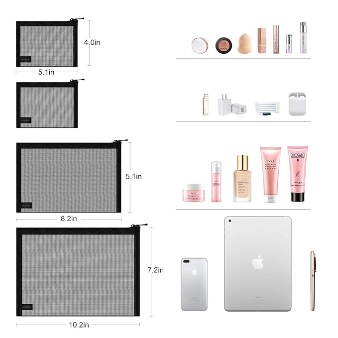 EASYFUN Mesh Pouch, Make up Bag - Image 2
