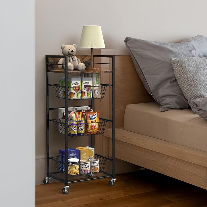 Sunexinlo 4-Tier Kitchen Rolling Cart - Image 8