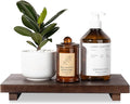 Bathroom Counter Organizer Wood Pedestal Stand Farmhouse Decorative Tray Soap by zoocatia