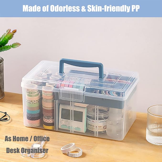 Clear Plastic Arts & Craft Supplies Organizer Box Large - Image 3