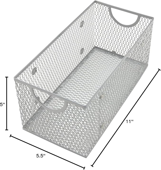 YBM Home Wire Mesh Storage Basket Organizer - Image 2