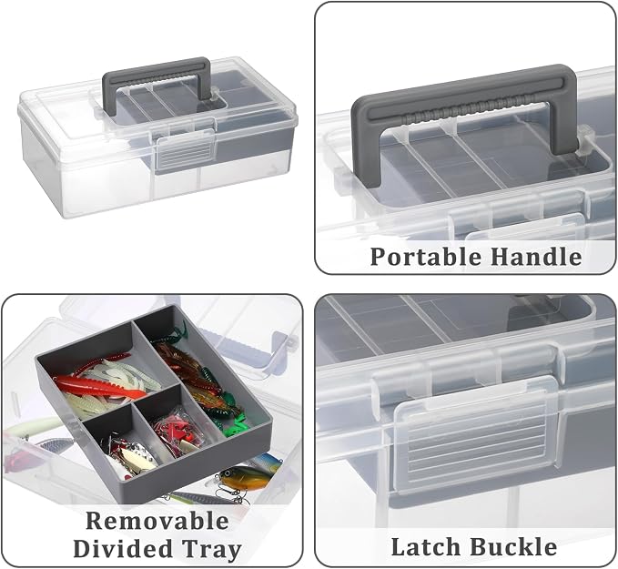 JUXYES Plastic Carry Storage Box - Image 6