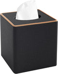 Tissue Box Cover Square Tissue Box Holder PU Leather Facial Organizer by XNONE