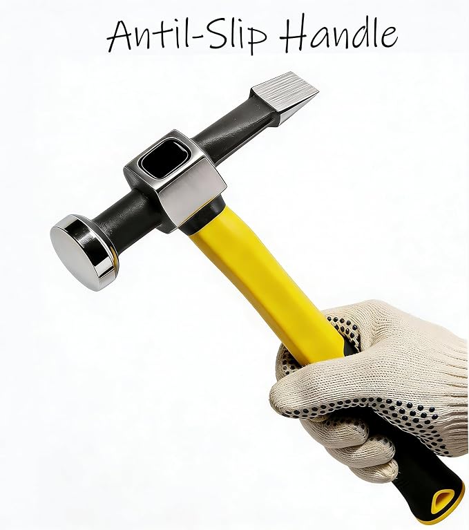 Auto Body Hammer, Flat and Round Head, Plastic Handle. - Image 6