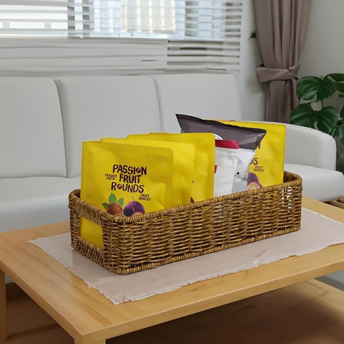 Basket for Toilet Paper Storage, Waterproof Wicker Baskets for Bathroom Counter - Image 7