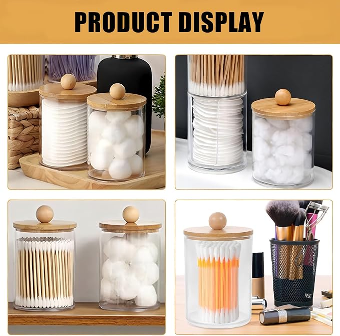 3PCS Acrylic Qtip Dispensers Holders - Image 3