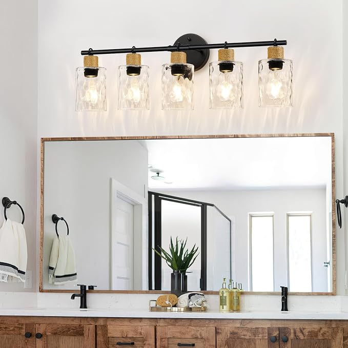 Bathroom Light Fixtures, 5-Light Coastal Vanity Lights - Image 4