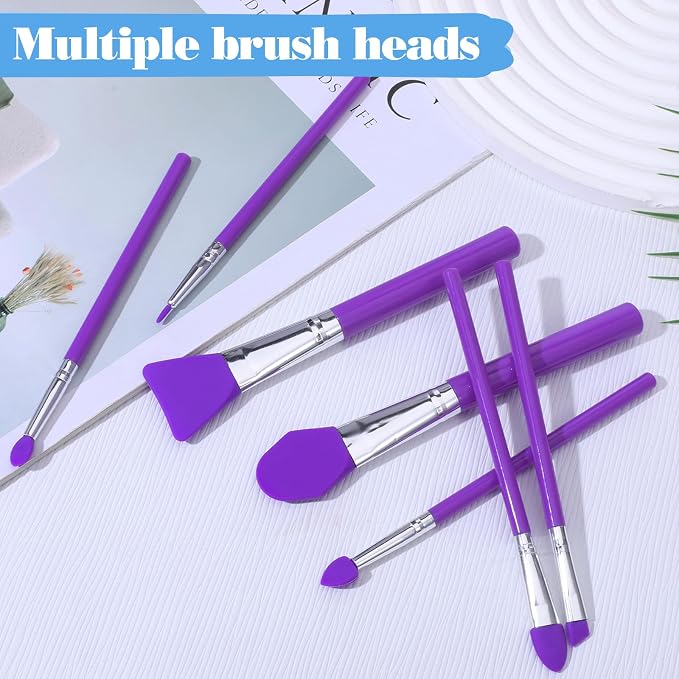 7PCS Silicone Brush Applicator Kit, Resin Brush Applicator UV Resin Brushes - Image 3