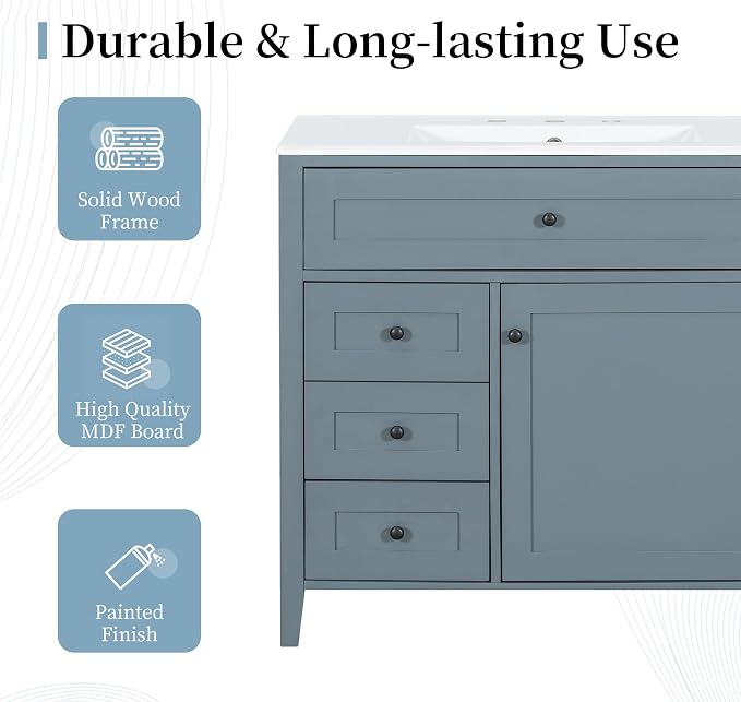 Harper & Bright Designs 36" Bathroom Vanity - Image 8