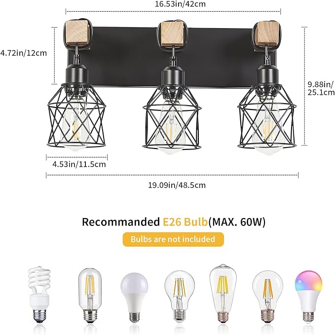 ​3-Light Farmhouse Bathroom Vanity Light - Image 2