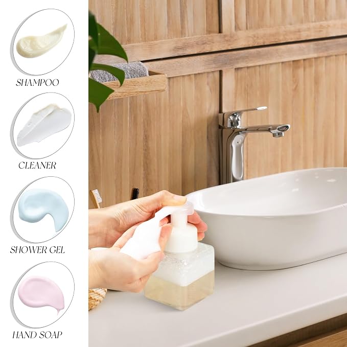Domensi 12 Pcs Foam Pump Bottle Foaming Soap Dispenser Empty Travel Foaming - Image 4