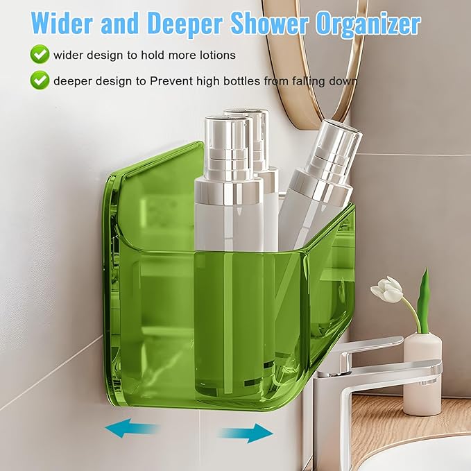 CGBE 2 Packs Cabinet Door Organizer, Acrylic Adhesive Shelf Wall Mounted Storage - Image 5