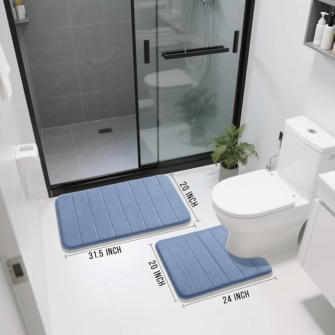 Yimobra Memory Foam Bath Mat Set 2 Piece - Image 2