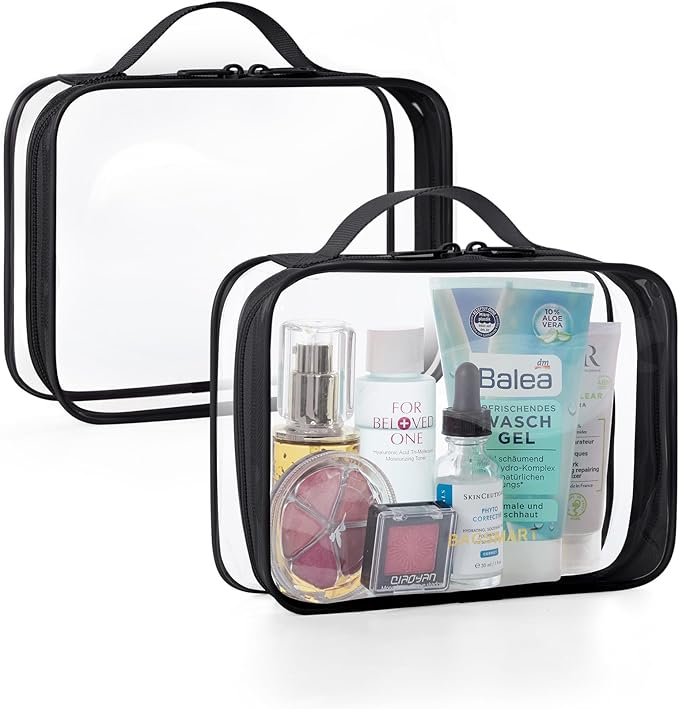 BAGSMART Clear Toiletry Bag, TSA Approved Travel Toiletry Bag Carry On Travel by BAGSMART