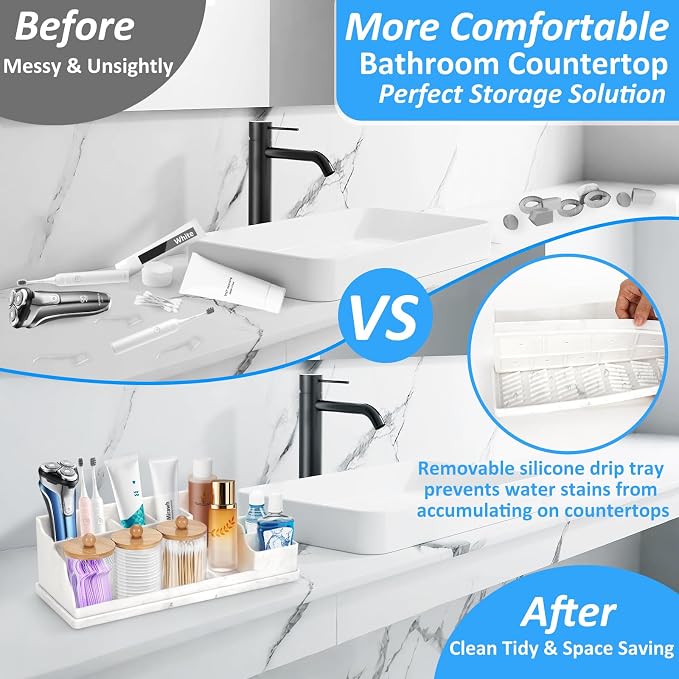 Bathroom Counter Organizer, Toothbrush and Toothpaste Holder - Image 3