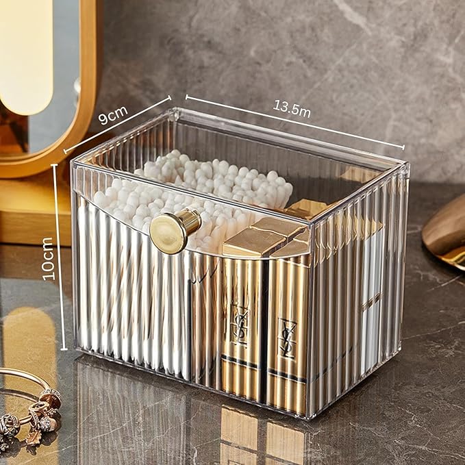2-Grid Cotton Swab Ball Qtip Holder Dispenser - Image 2