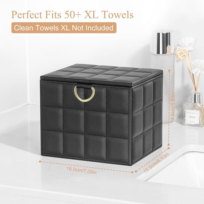 Disposable Face Towel Holder Box, Reusable Organizer - Image 2