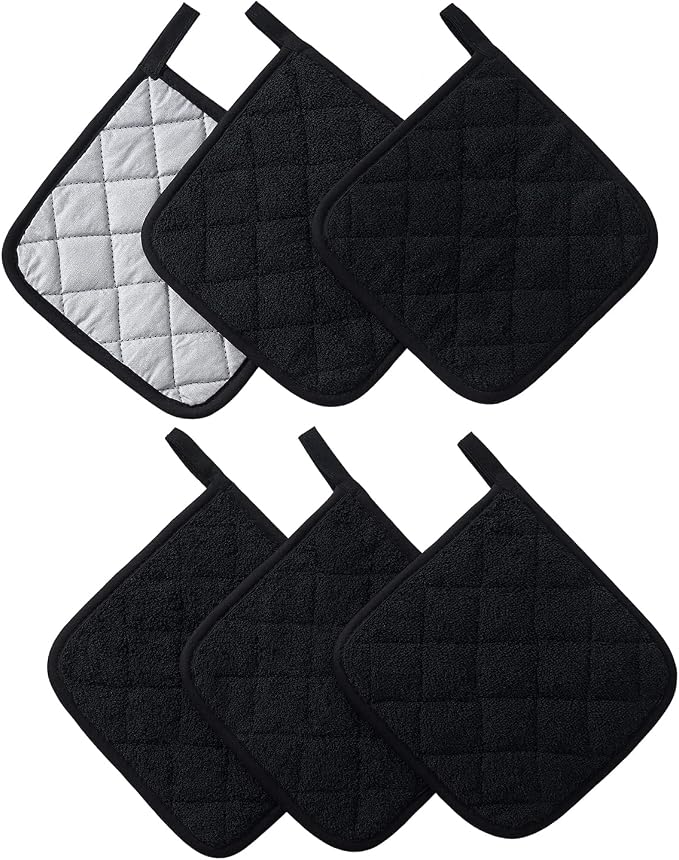 Kitchen Pot Holders Set Heat Resistant Pure Cotton Potholders Kit Trivets Large - Image 2