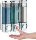 Shampoo and Conditioner Dispenser, Pollock Shower Soap Dispenser 3 Chamber No by POLLOCKDirect