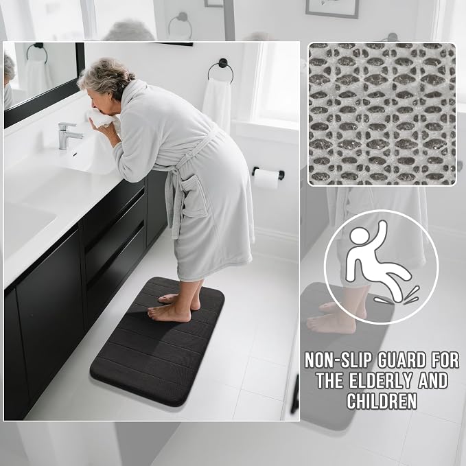 Yimobra Memory Foam Bath Mat Set 2 Piece - Image 5