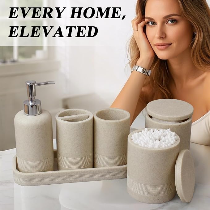 6-Piece Bathroom Accessories Set, Bathroom Accessory Set - Image 8
