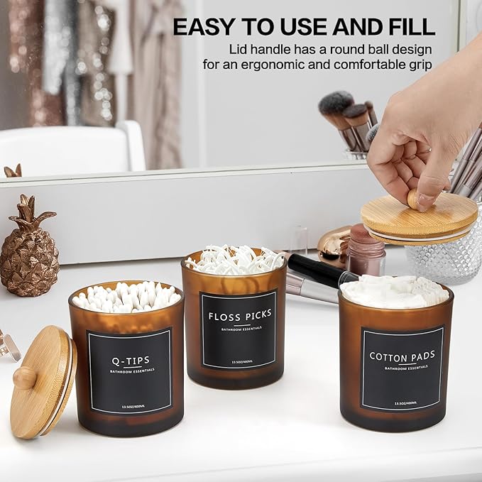 3 Pack Qtip Holder Bathroom Set - Image 6