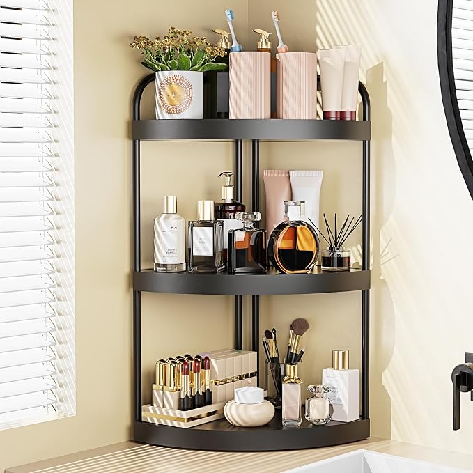 Abiglifty Corner Bathroom Counter Organizer, No Drill 3-Tier Corner Shelf - Image 2