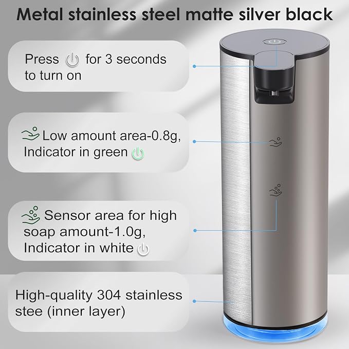 Automatic Soap Dispenser Foam Rechargeable: Touchless Soap Dispenser Stainless - Image 2