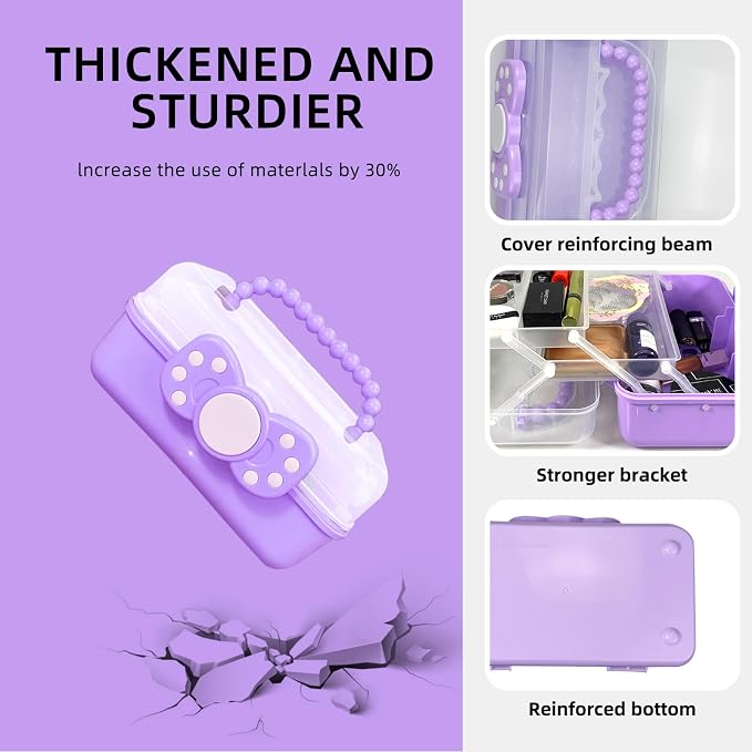 10.6in 3-Layer Multipurpose Storage Box Art Craft Organizer Storage Box Kids - Image 3