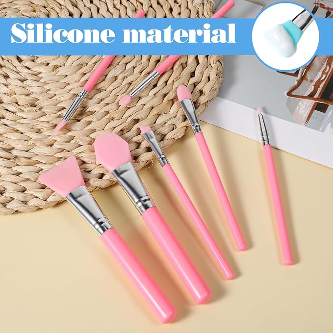 7PCS Silicone Brush Applicator Kit, Resin Brush Applicator UV Resin Brushes - Image 4