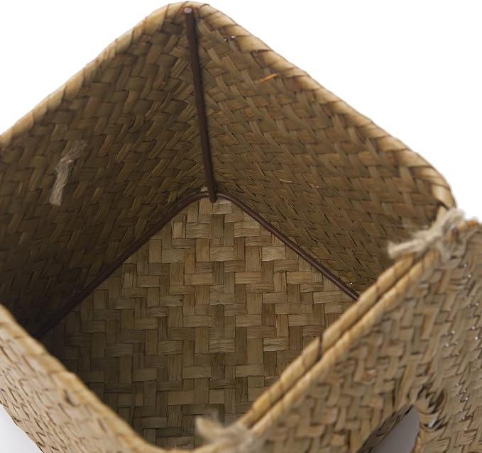 Seagrass Square Tissue Box Cover Woven Napkin Holder Decorative - Image 4