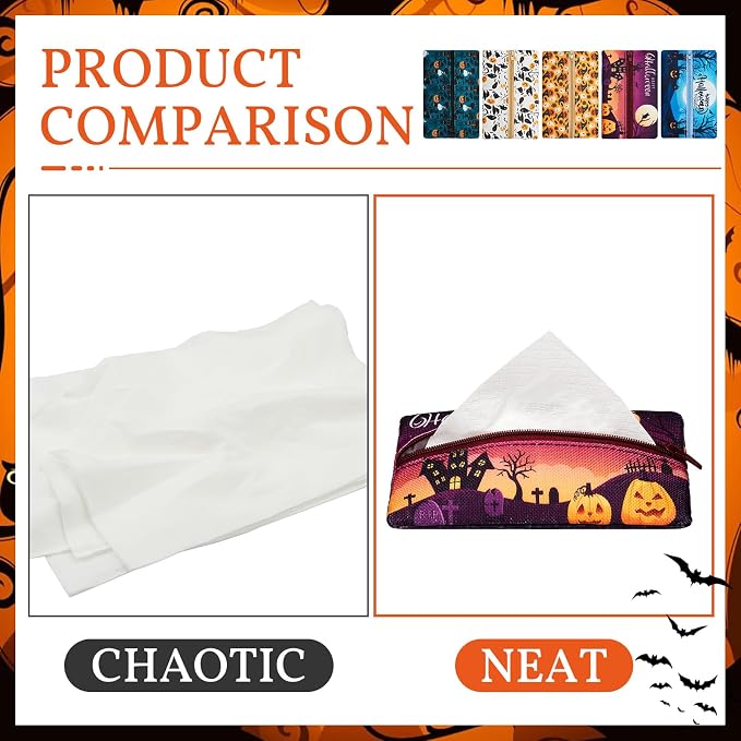 Sherr 5 Pieces Tissues Purse Pocket Tissue Holder Reusable Travel Tissue Pouch - Image 2