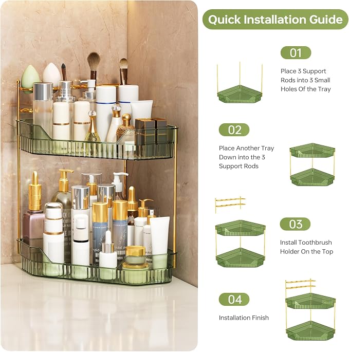 Corner Bathroom Counter Organizer - Image 6