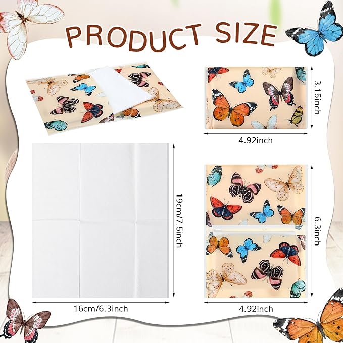 Geyee 50 Packs Tissue Travel Size Facial Paper Napkins Travel Packs Disposable - Image 3