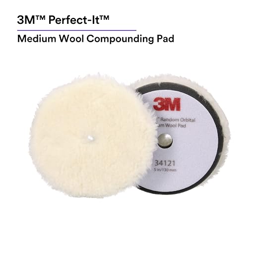 3M Perfect-It Random Orbital Medium Wool Compounding Pad, Orbital Pads - Image 2