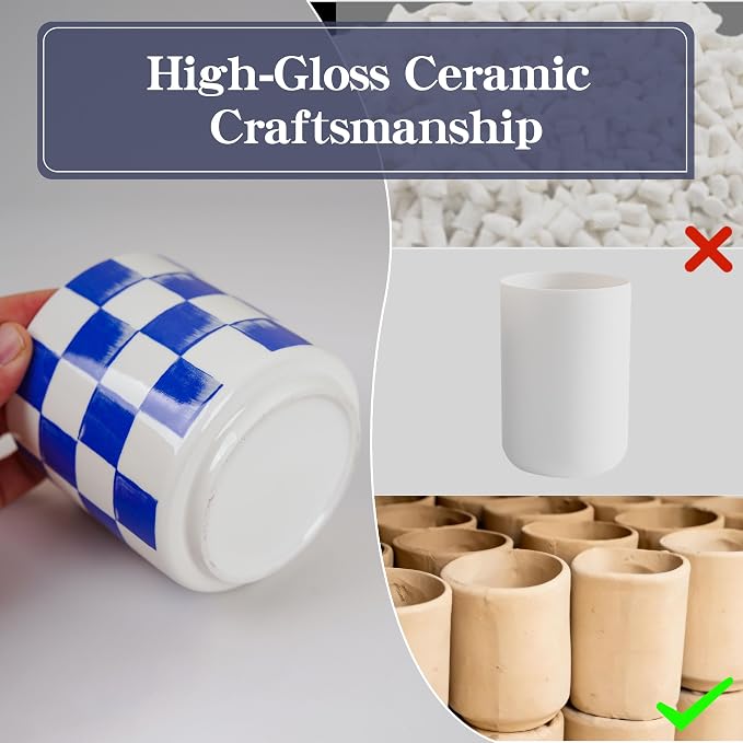 Ceramic Bathroom Soap Dispenser Set, Checkered Bathroom Vanity Set - Image 6