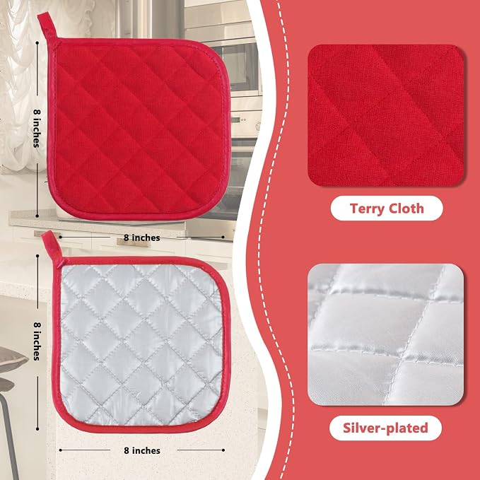 Joyhalo 4 Pack Heat Resistant Pot Holders - Image 2