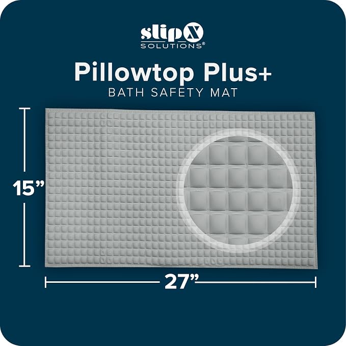 SlipX Solutions Pillow Top Cushioned Bath Mat, Non Slip Comfort Underfoot - Image 7