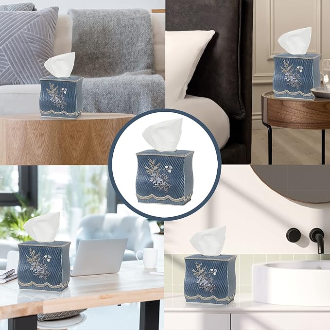 Zahari Home 2pc Capri Bathroom Decor Set Waste Basket - Image 7