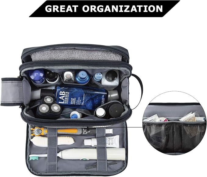 BAGSMART Toiletry Bag for Men, Travel Toiletry Organizer Dopp Kit - Image 2