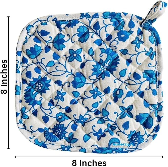 Cotton Pot Holder for Kitchen Heat Resistant Oven Mitts Potholder Hot Pads - Image 3